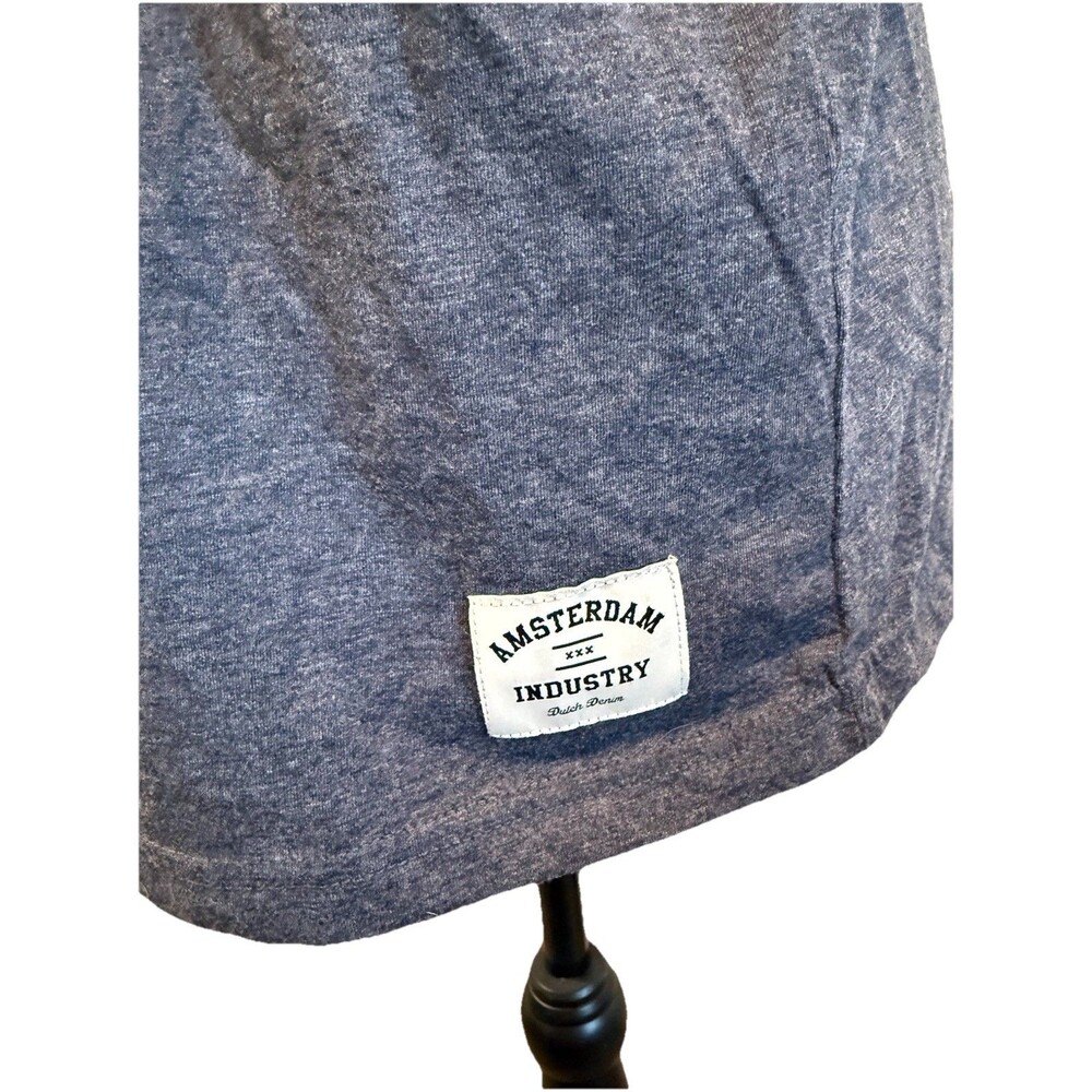 Amsterdam Industry Shirt Mens Medium Navy Amsterdam EST 1275 Graphic Tee T-Shirt - Picture 4 of 9